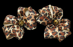 camouflage barrette pair with jingle bell