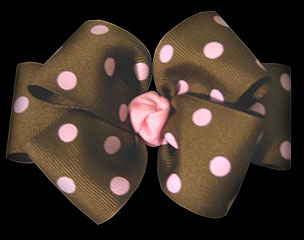 dippy dot grosgrain hair bow