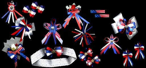 Hair Bows for Independence Day