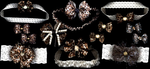 Leopard Hair Bow Collection